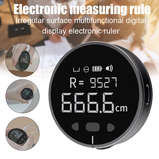 Digital electronic measuring ruler with LCD display

High precision electronic tape measure tool for DIY

Compact smart ruler showing 666.5 cm on screen